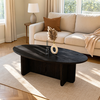 Τραπεζάκι σαλονιού Ravey χρώμα sencron black 120x60x39,6εκ.