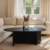 Τραπεζάκι σαλονιού Ravey χρώμα sencron black 120x60x39,6εκ.