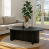 Τραπεζάκι σαλονιού Ravey χρώμα sencron black 120x60x39,6εκ.