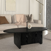 Τραπεζάκι σαλονιού Ravey χρώμα sencron black 120x60x39,6εκ.