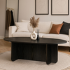 Τραπεζάκι σαλονιού Ravey χρώμα sencron black 120x60x39,6εκ.