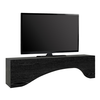 Έπιπλο τηλεόρασης Mara με LED χρώμα sencron black 150x31,4x40εκ.