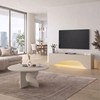 Έπιπλο τηλεόρασης Mara με LED χρώμα sandstone 150x31,4x40εκ.