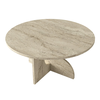 Τραπεζάκι σαλονιού Mara χρώμα travertine Ø75x36,8εκ.