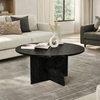 Τραπεζάκι σαλονιού Mara χρώμα sencron black Ø75x36,8εκ.