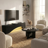 Τραπεζάκι σαλονιού Mara χρώμα sencron black Ø75x36,8εκ.