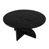 Τραπεζάκι σαλονιού Mara χρώμα sencron black Ø75x36,8εκ.