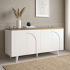 Μπουφές Bono χρώμα λευκό - sepet oak 150x45x74,6εκ.
