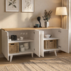 Μπουφές Bono χρώμα λευκό - sepet oak 150x45x74,6εκ.