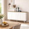 Μπουφές Bono χρώμα λευκό - sepet oak 150x45x74,6εκ.