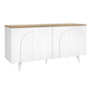 Μπουφές Bono χρώμα λευκό - sepet oak 150x45x74,6εκ.
