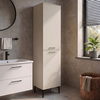 Singa laundry cabinet with laundry basket, sandstone, 45x40x180 cm