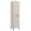 Singa laundry cabinet with laundry basket, sandstone, 45x40x180 cm