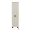 Singa laundry cabinet with laundry basket, sandstone, 45x40x180 cm