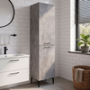 Singa laundry cabinet with basket, concrete gray, 45x40x180 cm