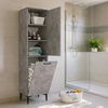 Singa laundry cabinet with basket, concrete gray, 45x40x180 cm