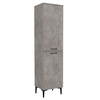 Singa laundry cabinet with basket, concrete gray, 45x40x180 cm