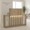 Γραφείο υποδοχής - reception Davis με LED χρώμα sepet oak - travertine 150x41,8x115εκ.