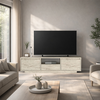 Έπιπλο τηλεόρασης Lumbera χρώμα travertine 160x29,5x42εκ.