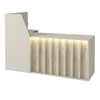 Γραφείο υποδοχής - reception Zegma με LED χρώμα sandstone - travertine 181,2x73,2x120εκ.