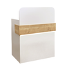Γραφείο υποδοχής - reception Telmos με LED χρώμα λευκό - sapphire oak 90x43,6x119,2εκ.