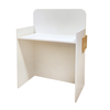 Γραφείο υποδοχής - reception Telmos με LED χρώμα λευκό - sapphire oak 90x43,6x119,2εκ.