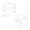 Γραφείο υποδοχής - reception Telmos με LED χρώμα λευκό - sapphire oak 90x43,6x119,2εκ.