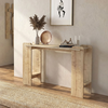 Κονσόλα Mendoza χρώμα sapphire oak - travertine 130,8x35x76,8εκ.