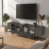 Έπιπλο τηλεόρασης Orontes χρώμα ανθρακί 180x29,6x50εκ.