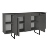 Μπουφές Orontes χρώμα ανθρακί 160x35,2x80εκ.