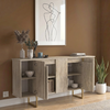 Μπουφές Orontes χρώμα travertine - χρυσό 160x35,2x80εκ.