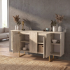 Μπουφές Orontes χρώμα travertine - χρυσό 160x35,2x80εκ.