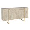 Μπουφές Orontes χρώμα travertine - χρυσό 160x35,2x80εκ.