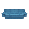 Καναπές - κρεβάτι Lucas τριθέσιος υφασμάτινος χρώμα σκούρο μπλε 190x85x85εκ.