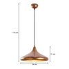 Φωτιστικό οροφής Barek E27 μεταλλικό μονόφωτο χρώμα bronze Φ34x119εκ.