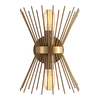 Απλίκα τοίχου Kirpi E27 μεταλλική χρώμα χρυσό 23x5x33εκ.
