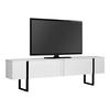 Έπιπλο τηλεόρασης Luxe χρώμα λευκό - μαύρο 180x30x50εκ.