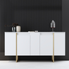 Μπουφές Luxe χρώμα λευκό - χρυσό 160x35x80εκ.