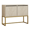 Κονσόλα - Μπουφές Zermat χρώμα μπεζ travertine - χρυσό 90x34x70εκ.
