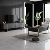Τραπεζάκι σαλονιού Luxe χρώμα ανθρακί - χρυσό 90x60x40εκ.