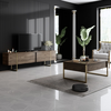 Τραπεζάκι σαλονιού Luxe χρώμα καρυδί - χρυσό 90x60x40εκ.
