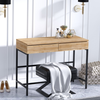 Wooden Makeup Vanity Linda Natural Beech 100x45x74 cm