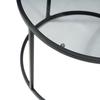 Τραπεζάκι σαλονιού Startis μέταλλο - γυαλί χρώμα μαύρο Ø60x43εκ.