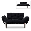 Καναπές - κρεβάτι Nitta διθέσιος υφασμάτινος χρώμα μαύρο 155x70x85εκ.