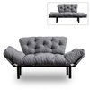 Καναπές - κρεβάτι Nitta διθέσιος υφασμάτινος χρώμα γκρι 155x70x85εκ.