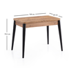 Τραπέζι Dolunay επεκτεινόμενο χρώμα atlantic pine - μαύρο 100x60(120x100)x79,5εκ.