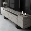 Έπιπλο τηλεόρασης Haven χρώμα travertine 180x30x50εκ.