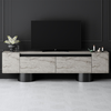 Έπιπλο τηλεόρασης Haven χρώμα travertine 180x30x50εκ.