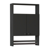 Ντουλάπι μπάνιου επιτοίχιο Ela χρώμα ανθρακί 60x15x87εκ.