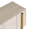 Έπιπλο τηλεόρασης Nexus χρώμα travertine - χρυσό 180x30x45,5εκ.